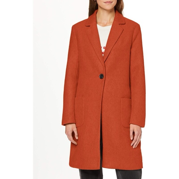ONLY | Burnt Orange Soft Tailored Classic Coat - Picture 1 of 5